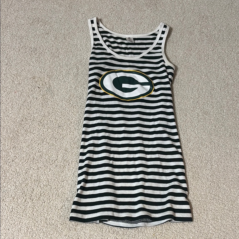 NFL Team Apparel Black and White Striped Top